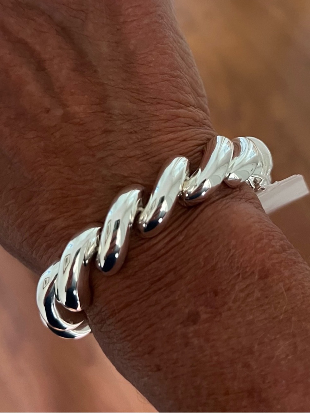 NWT Argento Vivo Polished Silver San Marco Link Bracelet - Picture 2 of 5